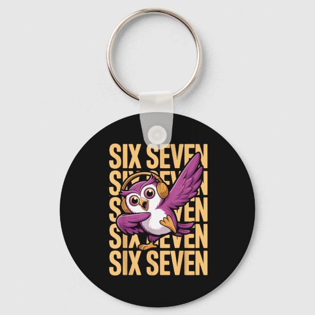 Chaveiro Funny Christmas Cool Owl Dabbing Xmas Dab Six Seve (Frente)