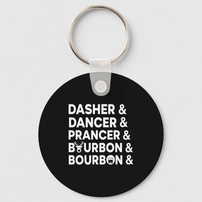 Chaveiro Funny Christmas Dasher Dancer Prancer &amp; Bourbo (Frente)