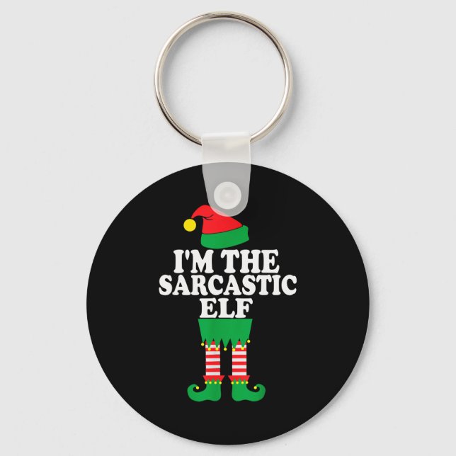 Chaveiro Funny Christmas Family I'm The Sarcastic Elf  (Frente)