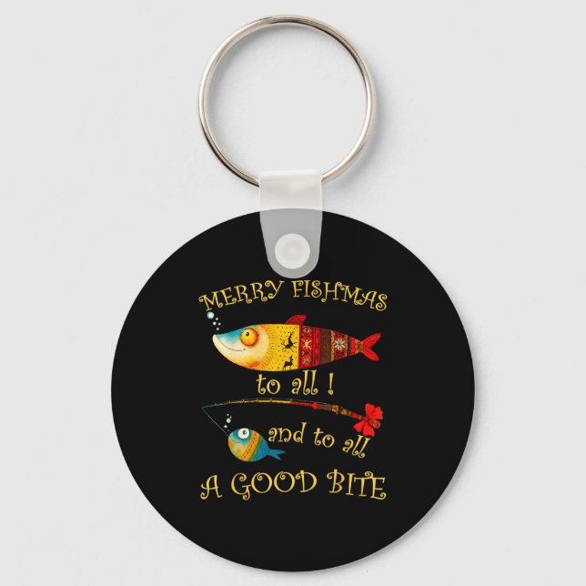 Chaveiro Funny Christmas Fisherman's Merry Fishmas To All F (Frente)