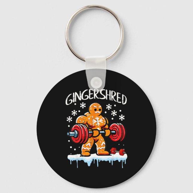 Chaveiro Funny Christmas Gingerbread Gingershred Gym Bodybu (Frente)