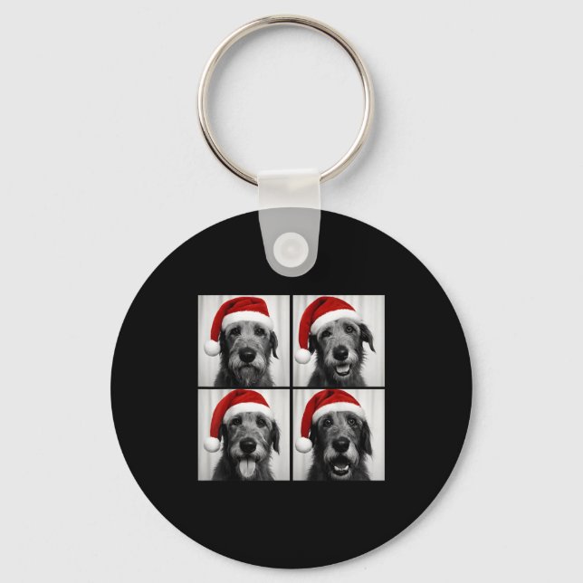 Chaveiro Funny Christmas Irish Wolfhound Santa Dog Lover Ph (Frente)