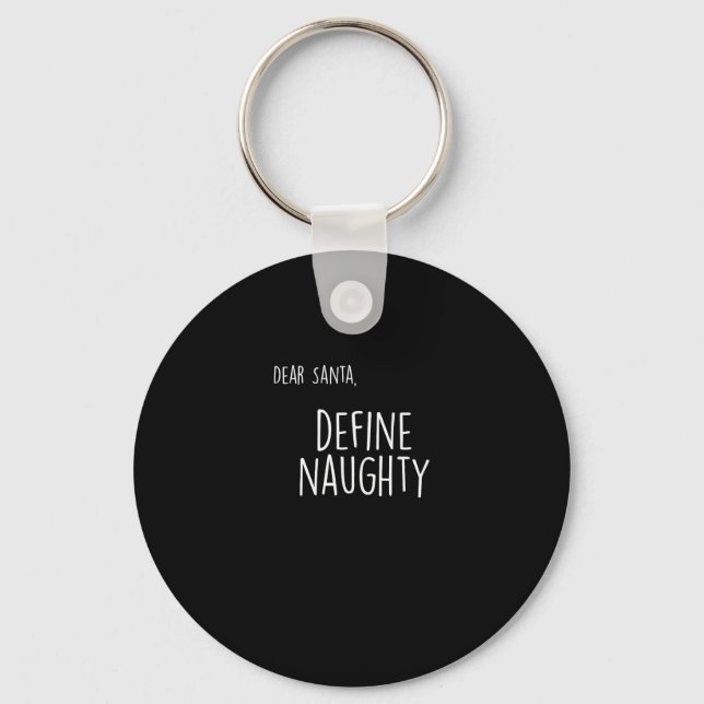 Chaveiro Funny Christmas Naughty Nice Santa Checklist (Frente)