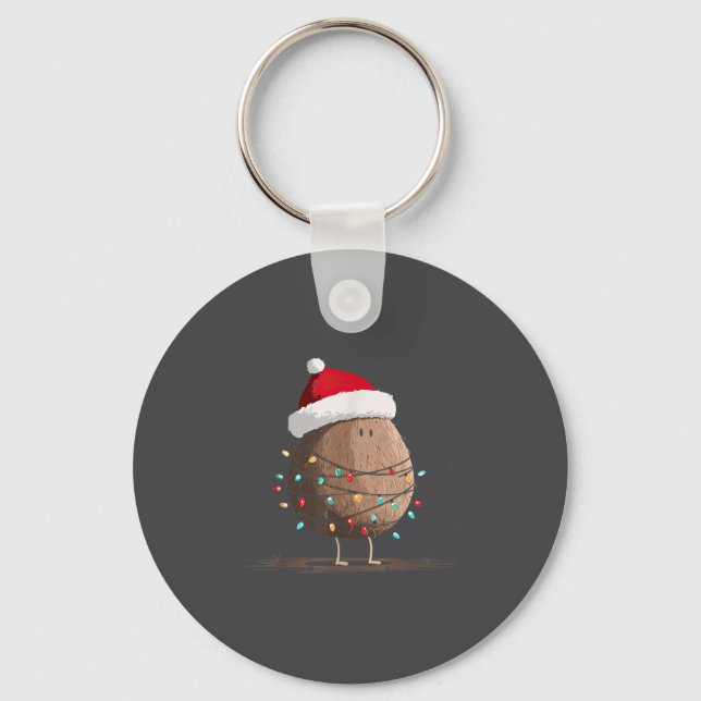 Chaveiro Funny Coconut Christmas Graphics Lights Lover  (Frente)