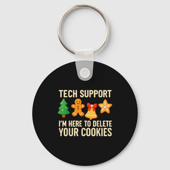 Chaveiro Funny Cookies Christmas Gingerbread Tech Suprt Men (Frente)