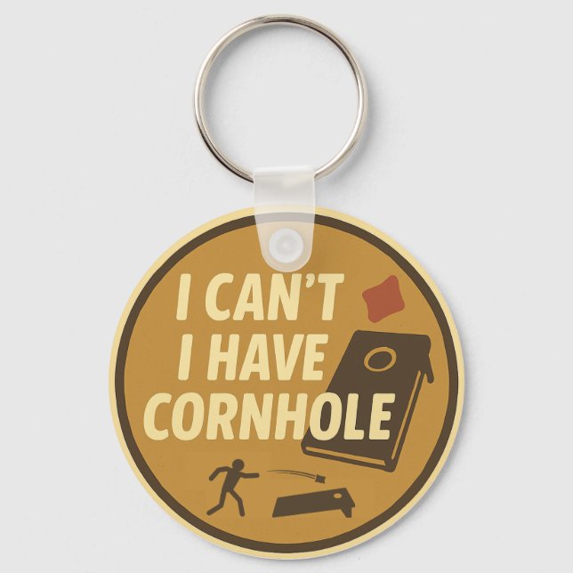 Chaveiro Funny Cornhole Game Enthusiast Graphic (Frente)