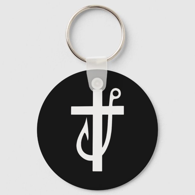 Chaveiro Funny Cross Christian - Jesus Made Me A Fisherman  (Frente)