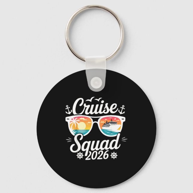 Chaveiro Funny Cruise Squad 2026 Summer Vacation Matching F (Frente)
