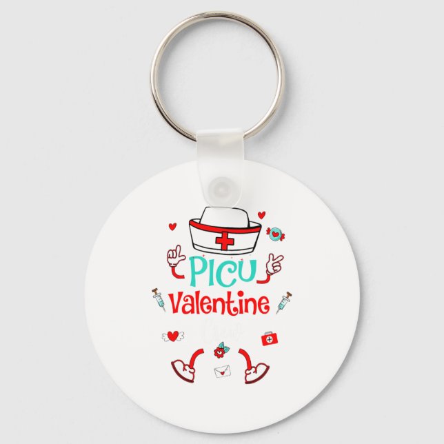 Chaveiro Funny Cu Valentines Day Nurse Crew Family Group  (Frente)