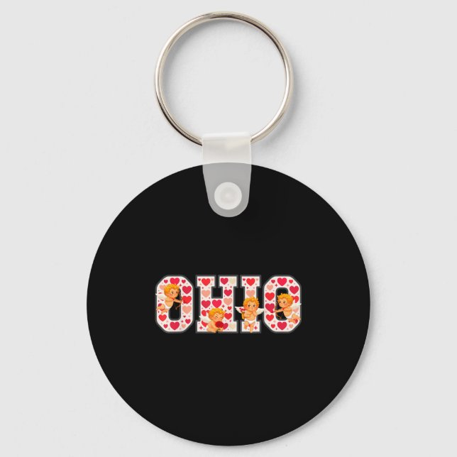 Chaveiro Funny Cud Ohio Midwestern Party O-h-i-o In Valenti (Frente)