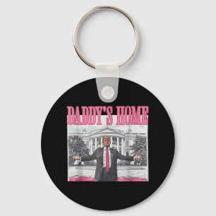 Chaveiro Funny Daddys Home Trump Pink 2024 Leve América de