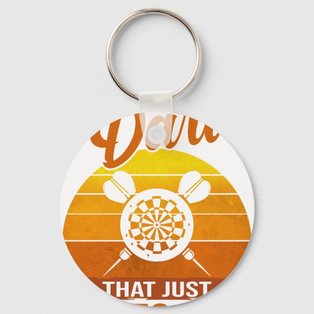 Chaveiro Funny Darting Dart Player That One Dart Design Dar (Frente)