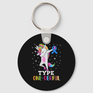 Chaveiro Funny Diabetic Unicorn Type One Maravilhoso Type 1