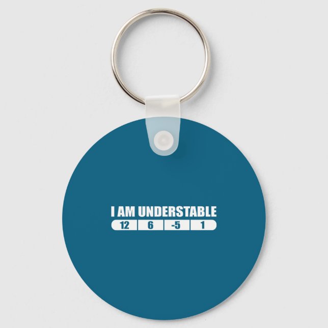 Chaveiro Funny Disc Golf Quote Design, I Am Understable Fri (Frente)