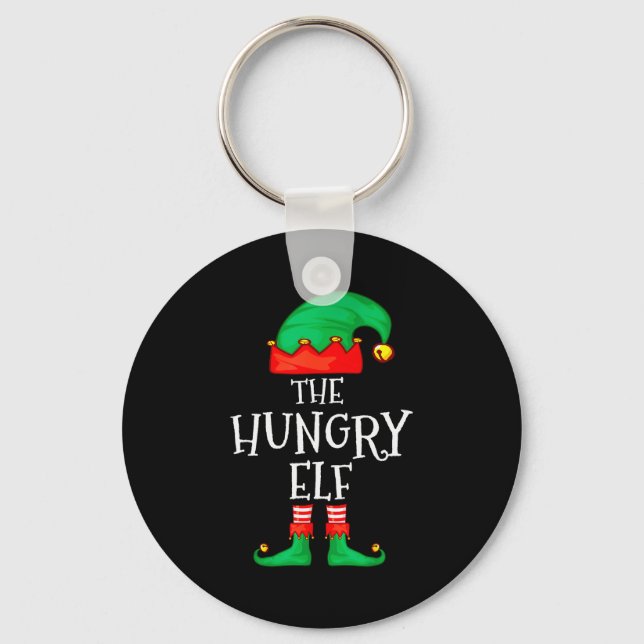 Chaveiro Funny Elf Family Christmas The Hungry Elf Sweater  (Frente)