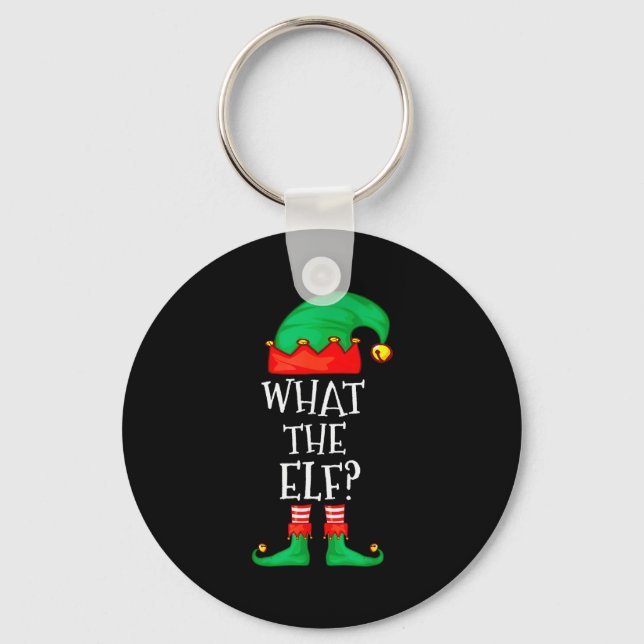 Chaveiro Funny Elf Family Christmas What The Elf Sweater Me (Frente)