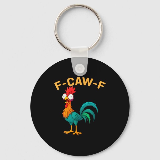 Chaveiro Funny F-caw-f Chicken Fcawf Chicken  (Frente)