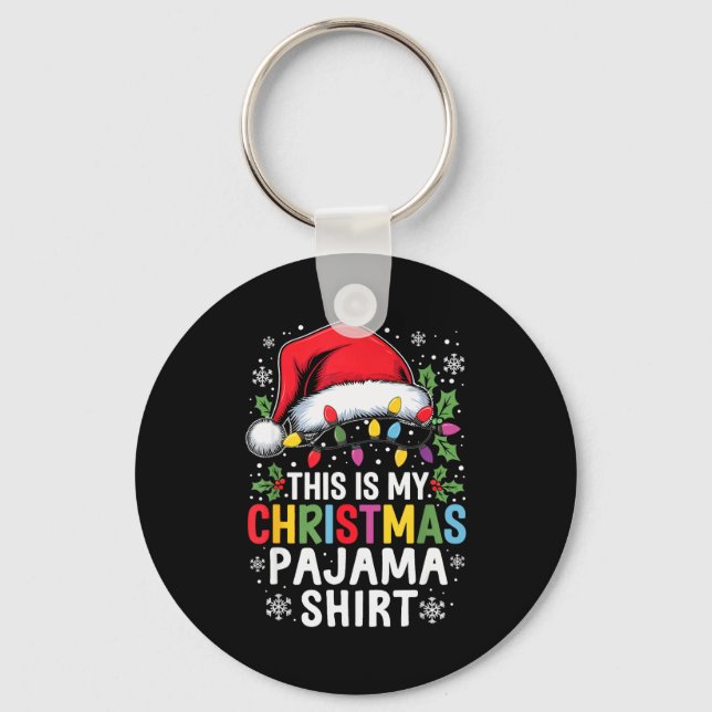 Chaveiro Funny Family Christmas Pajamas This Is My Christma (Frente)