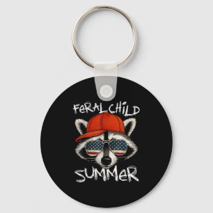 Chaveiro Funny Feral Child Summer Raccoon Feral