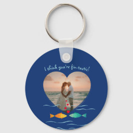 Chaveiro Funny Fish Pun Custom Photo Valentine's Day