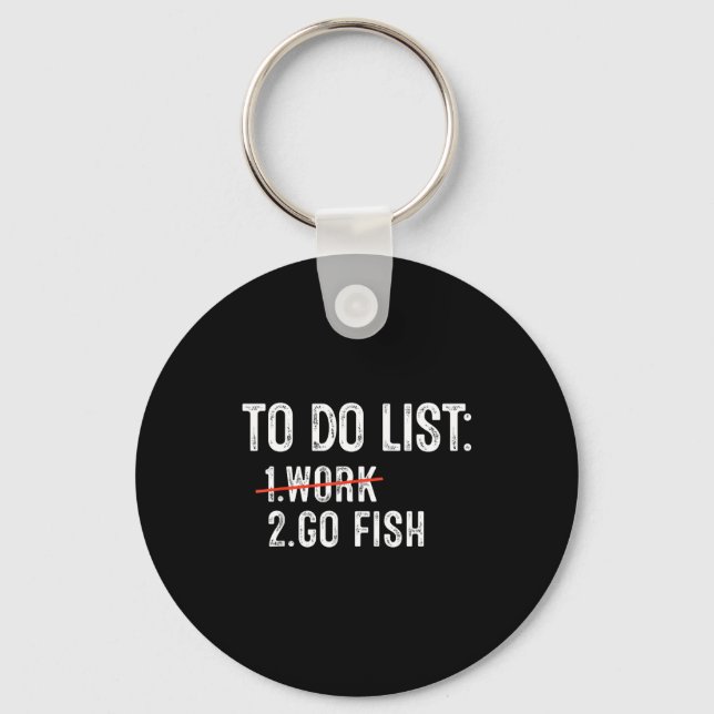 Chaveiro Funny Fishing To Do List Fisher Gift Dad Father An (Frente)