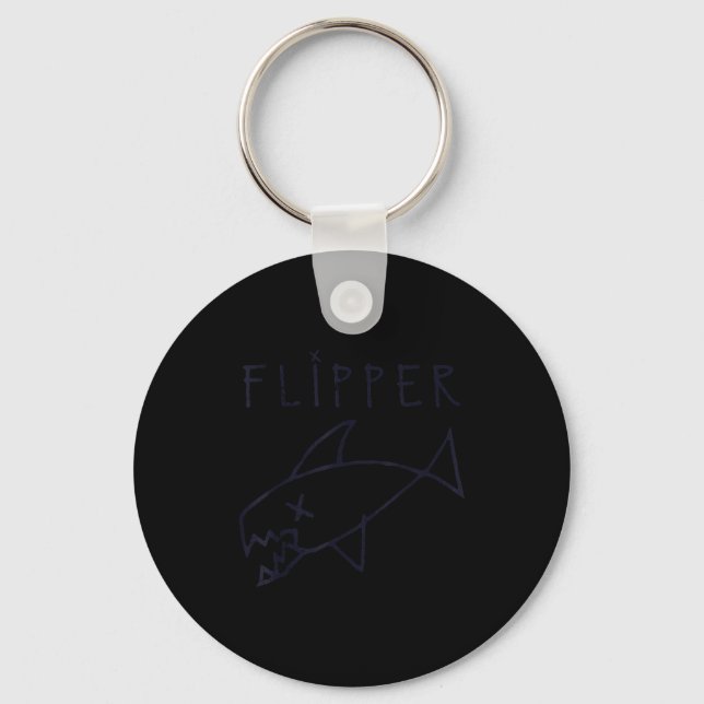 Chaveiro Funny Flipper Fish Die Sarcastic Graphic  (Frente)