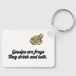 Chaveiro ✨ Funny Frog Gossip Quote Keychain | GetMotivWear 