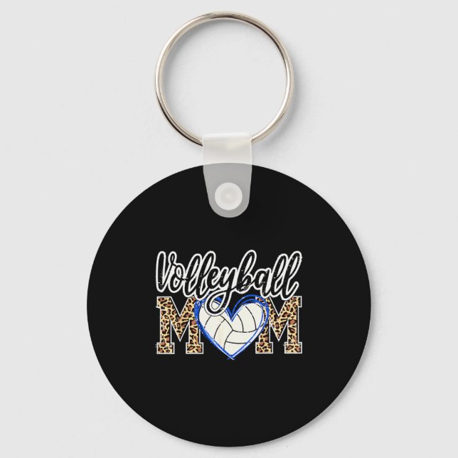 Chaveiro Funny Game Women Volleyball Leopard Ball Mom Mothe (Frente)
