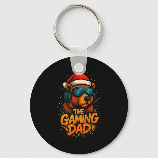 Chaveiro Funny Gaming Dad Christmas Outfit Gamer Gift  (Frente)
