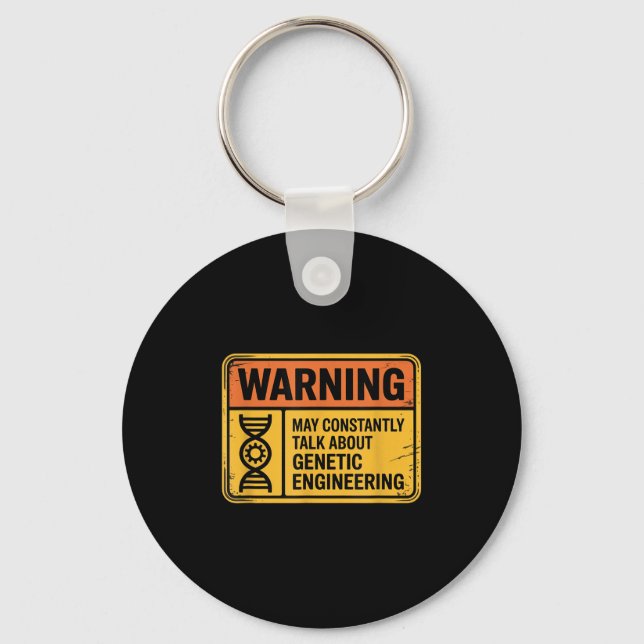 Chaveiro Funny Genetic Engineering Warning Sign Bioengineer (Frente)