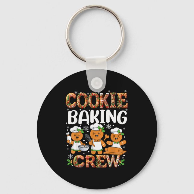 Chaveiro Funny Gingerbread Lovers Cookie Baking Crew Christ (Frente)