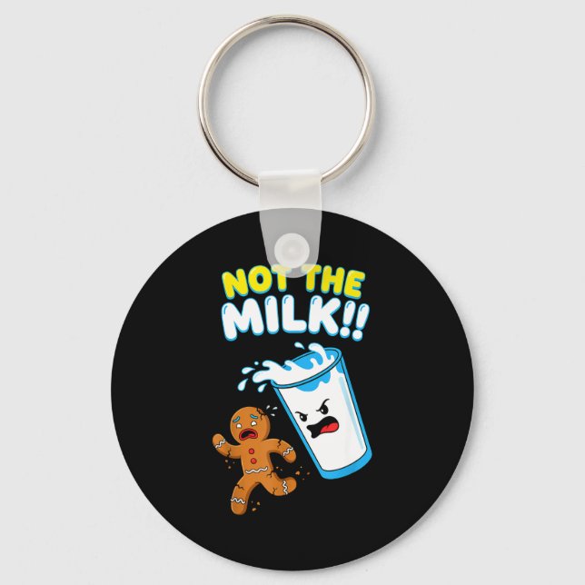 Chaveiro Funny Gingerbread Man Not The Milk Pun Cookies Wom (Frente)