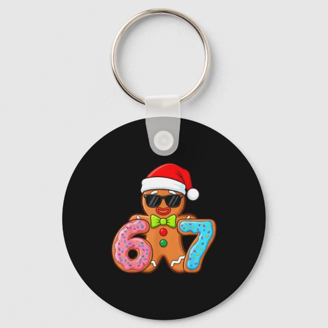 Chaveiro Funny Gingerbread Six Seven 67 Ice Cream Drip Chri (Frente)