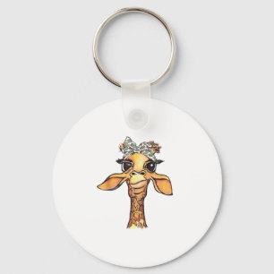 Chaveiro Funny Giraffe Tropical Bandana Hipster Giraffe Gif