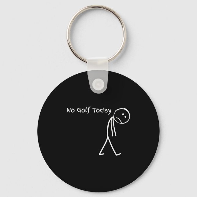 Chaveiro Funny Golfer Golf Lovers Tee - Stick Figure No Gol (Frente)