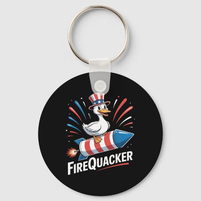 Chaveiro Funny Goose 4º De Julho Independência Do Firequack (Frente)