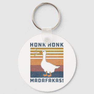 Chaveiro Funny Goose Honk Madafakas Retro Vintage Duck