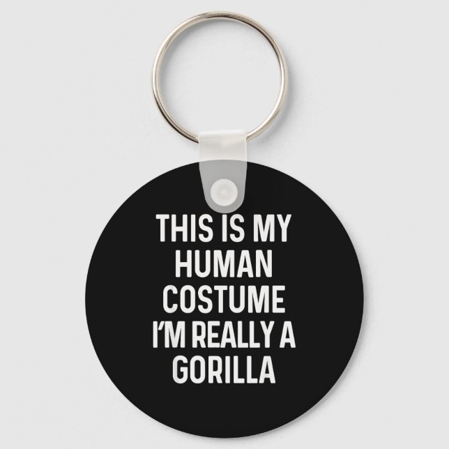 Chaveiro Funny Gorilla Costume Shirt Halloween Adults Kids  (Frente)