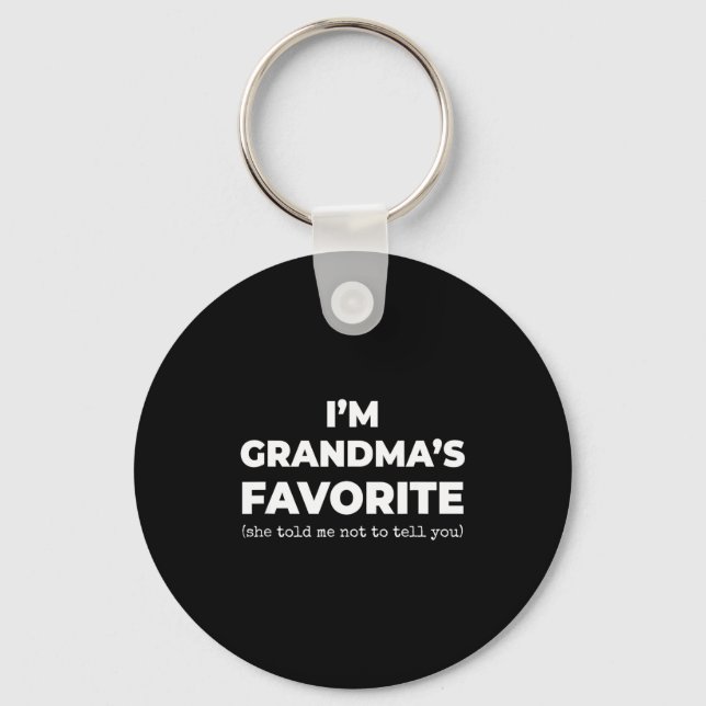 Chaveiro Funny Grandma's Favorite Shirt I'm Grandma's Favor (Frente)