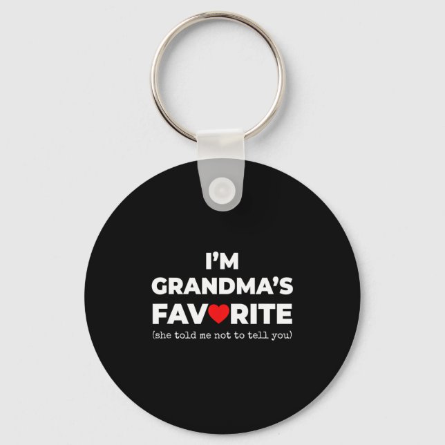 Chaveiro Funny Grandma's Favorite Shirt I'm Grandma's Favor (Frente)