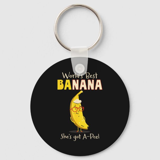 Chaveiro Funny Grandmother World's Nana Banana Pun  (Frente)