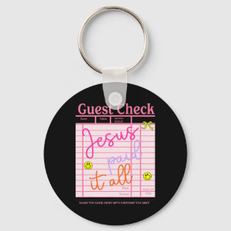 Chaveiro Funny Guest Check Jesus.paid It All Christian East