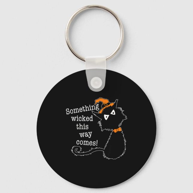 Chaveiro Funny Halloween Cat - Shakespeare Macbeth Quote  (Frente)