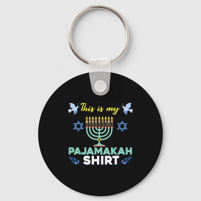 Chaveiro Funny Hanukkah Pajama Shirt This Is My Pajamakah G (Frente)