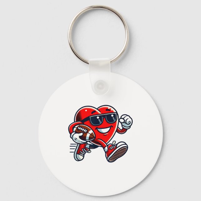 Chaveiro Funny Heart American Football Valentine Srts Women (Frente)