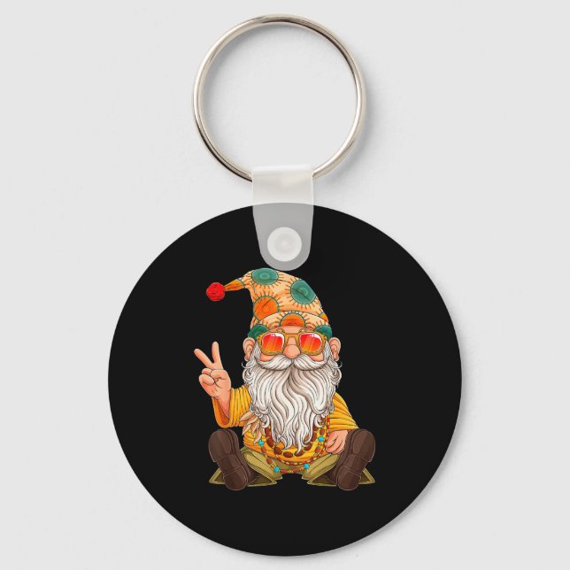 Chaveiro Funny Hipe Gnome Peace Sign Gnomes Lovers Men Wome (Frente)