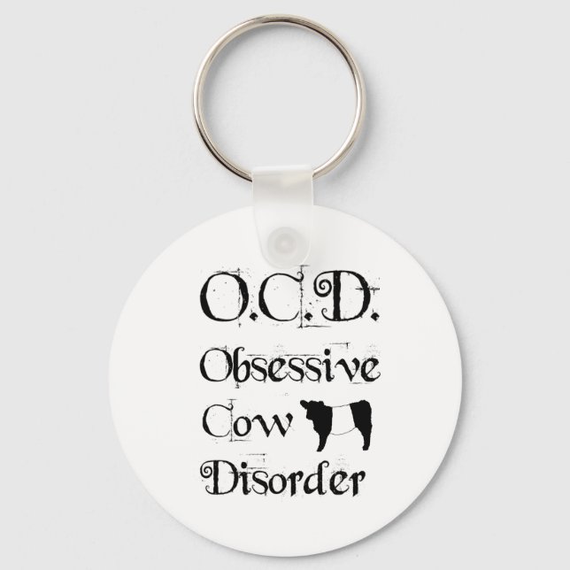 Chaveiro Funny Humorous OCD Obsessive Cow Disorder Belties (Frente)