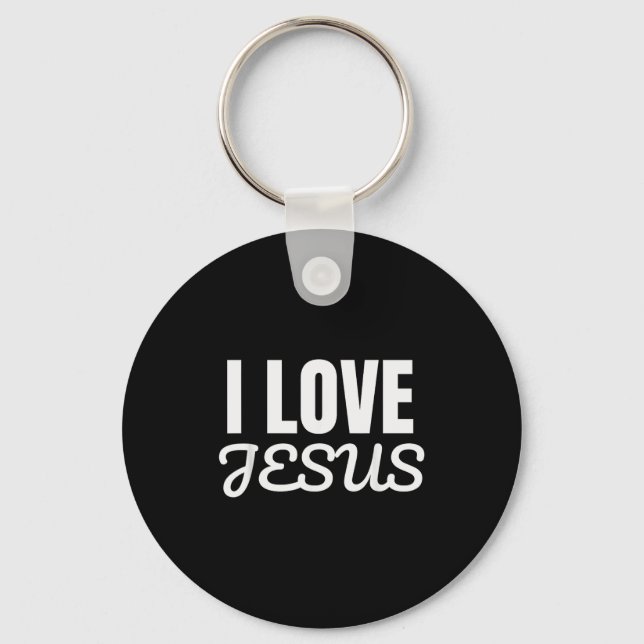 Chaveiro Funny I Love Jesus - Jesus Love You Christian Fait (Frente)