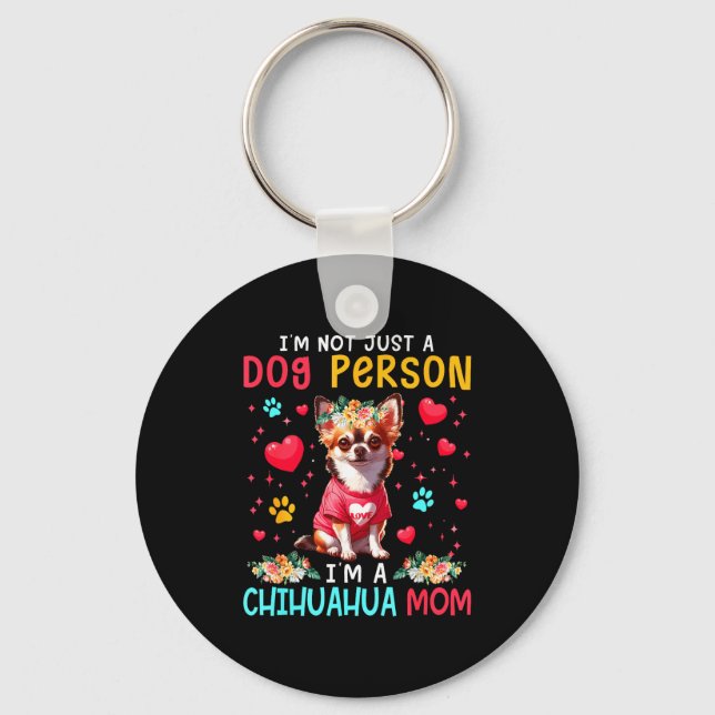 Chaveiro Funny Joke I'm A Chihuahua Mom Floral Dog Owner Fa (Frente)