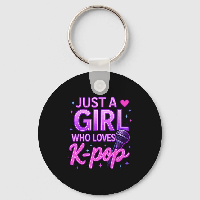 Chaveiro Funny Just A Girl Who Loves K-p  (Frente)